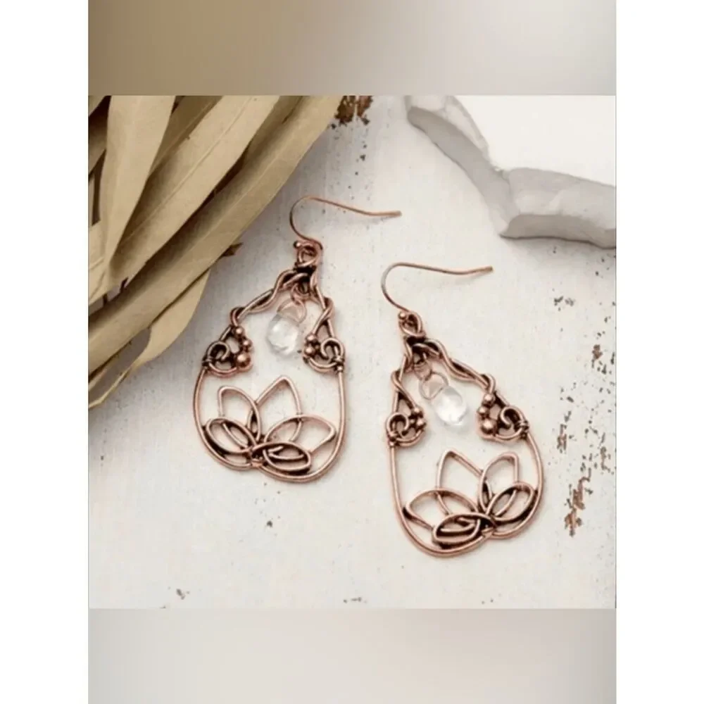 Lotus Drop Earrings S1352